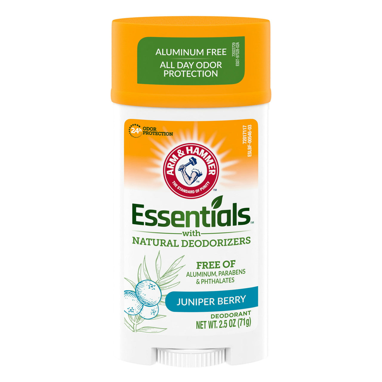 Arm & Hammer Essentials Natural Deodorant, Clean Juniper Berry, 2.5 Oz