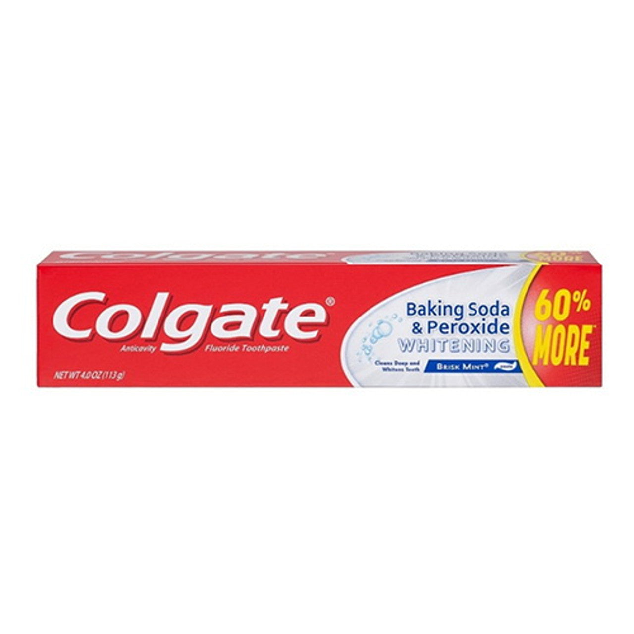 Baking Soda and Peroxide Whitening Bubbles Fluoride Toothpaste by Colgate, Brisk Mint, 4 Oz