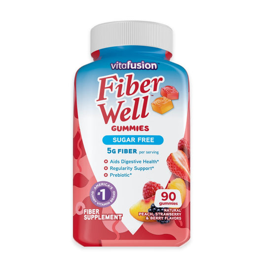 Vitamins afusion Fiber Gummies, Peach, Strawberry And Blackberry, 90 Ea