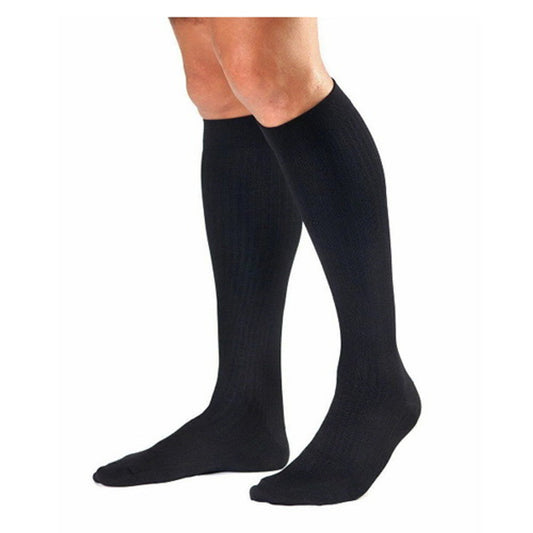 Jobst Mens Light Weight Dress Socks, Compression 8-15 Mm/Hg, Navy, Large -1 Ea