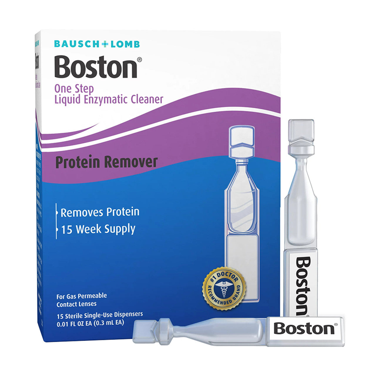 Boston One Step Liquid Enzymatic Cleaner Sterile Single Use Dispensers, 12 Ea