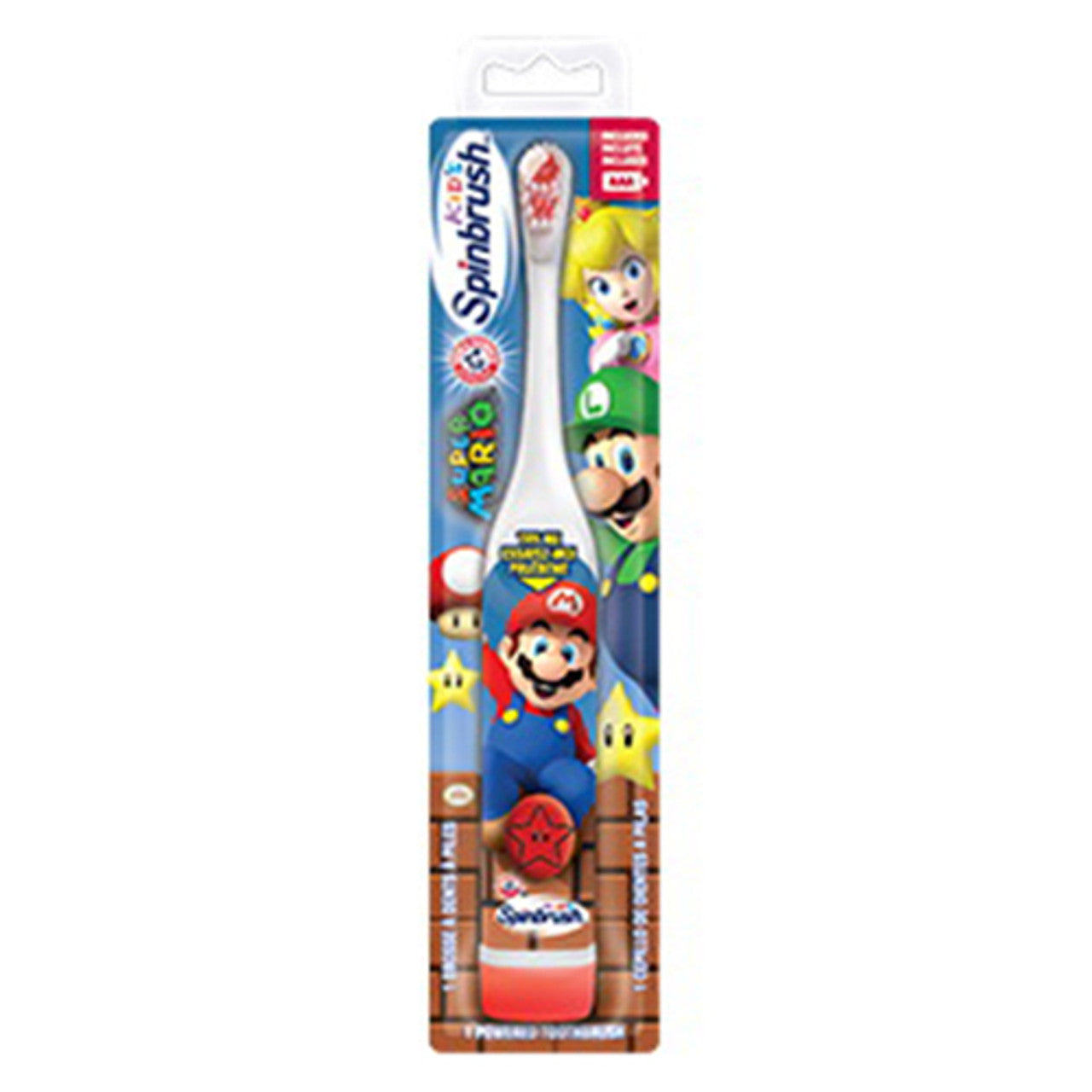 Arm & Hammer Kids Spin brush Super Mario Manual Toothbrush, 1 ea