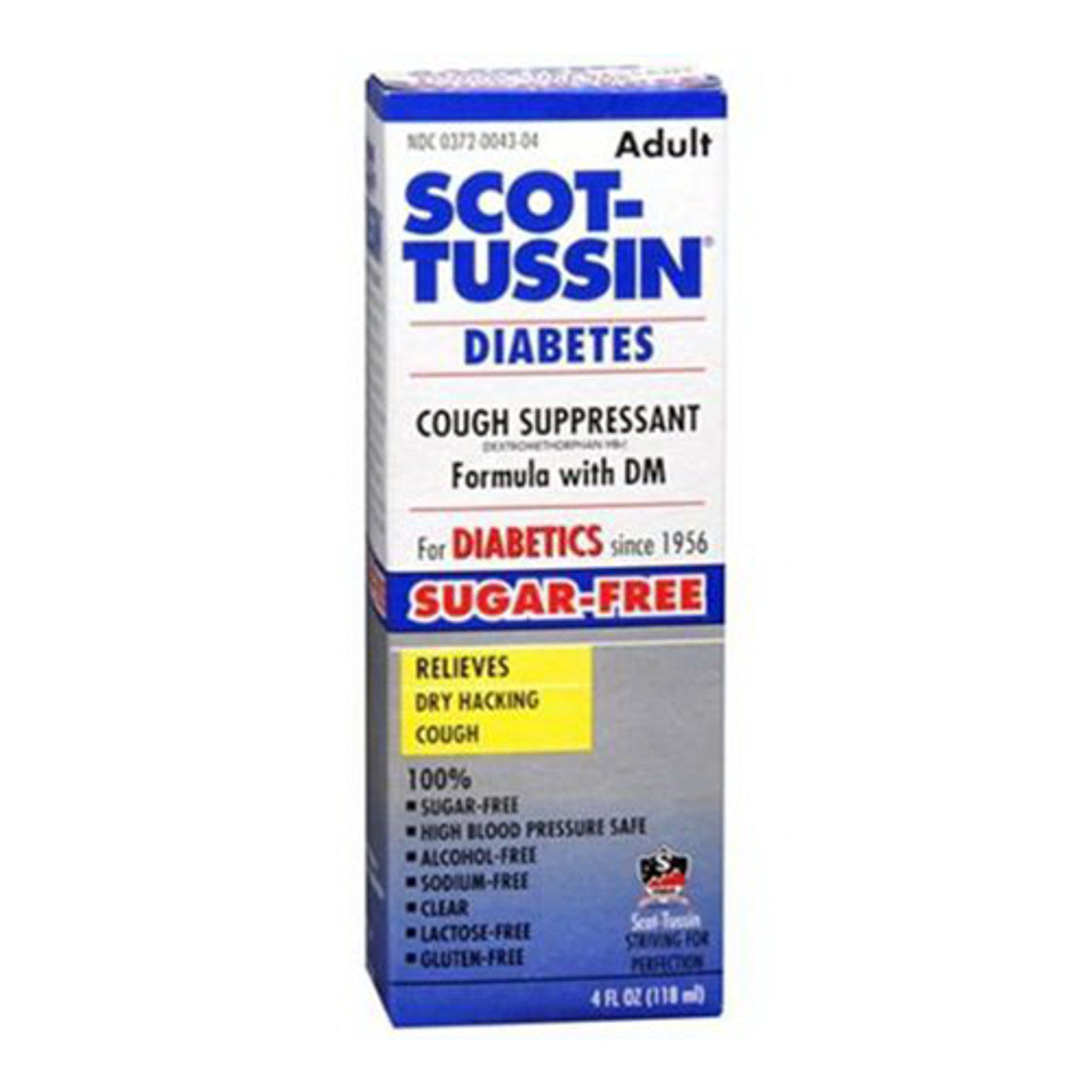 Scot-Tussin Diabetes Cough Suppressant Formula With DM, Sugar-Free, 4 oz