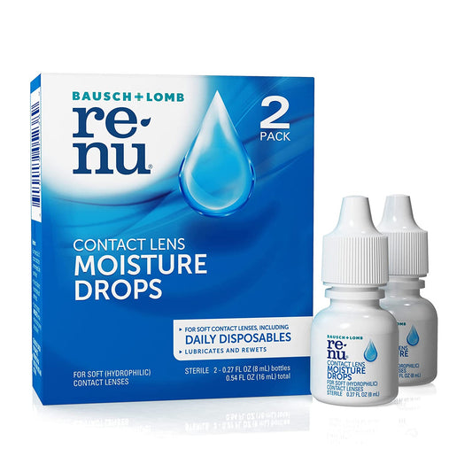 Bausch and Lomb Renu Multiplus Lubricating And Rewetting Drops Twin Pack , 0.54 Oz