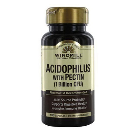 Windmill Natural Vitamins amins Acidophilus Probiotic With Pectin Capsules, 100 Ea