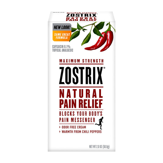 Zostrix Natural Pain Relief Maximum Strength Cream, 2 Oz