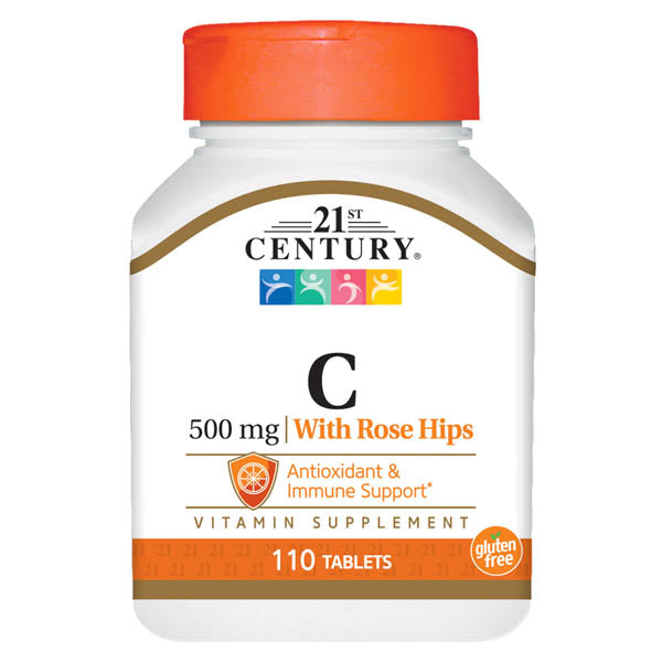 21ST CENTURY Vitamins amin C-500MG W/ ROSE HIP