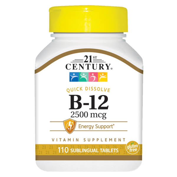 21ST CENTURY Vitamins amin B-12 2500MCG SUBLINGUAL