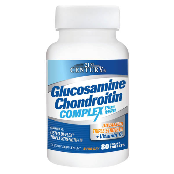21ST CENTURY GLUCOSAMINE CHROND CPLX3X+Vitamins aminD