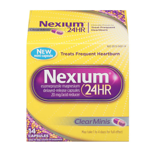 Nexium 24 Hr ClearMinis Delayed Release Heartburn Relief Capsules, 14 Ea