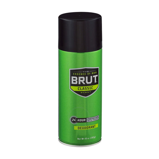 Brut 24 Hour Protection Deodorant Spray Classic Scent, 10 Oz