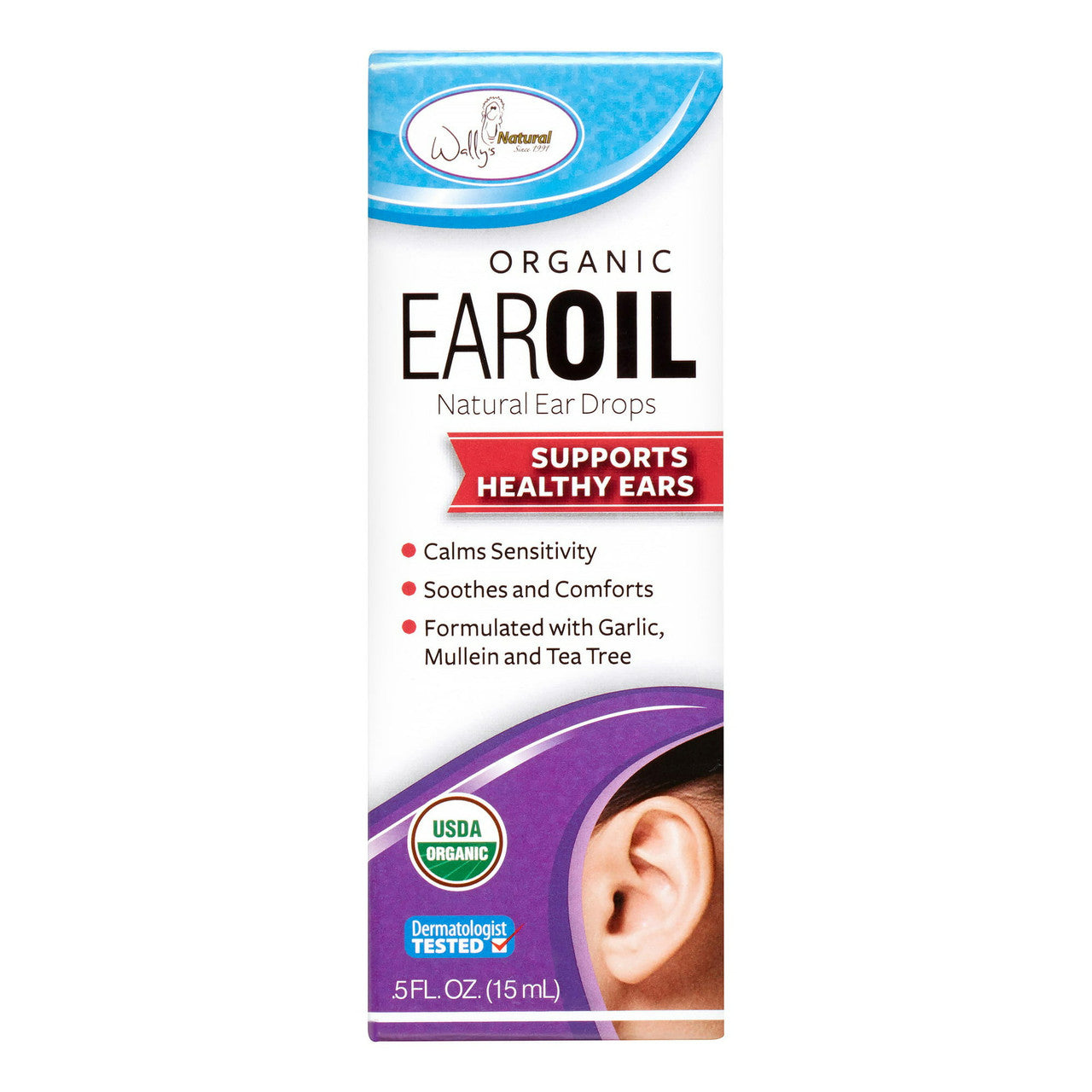 Wallys Natural Organic Ear Oil, 0.5 oz
