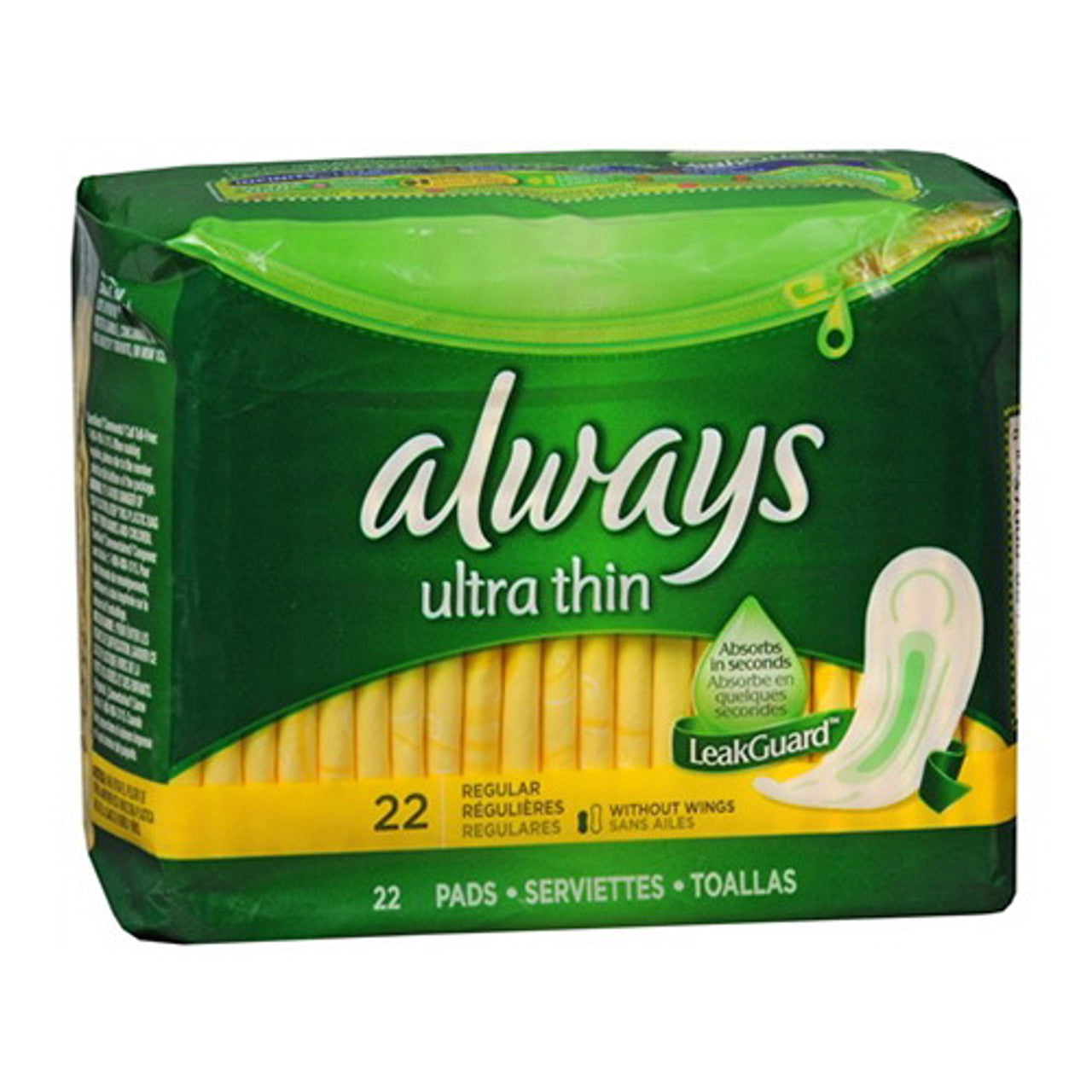 Always Ultra Thin Maxi Pads, Regular # 66116, 22 Ea, 12 Ea