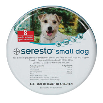 BAYER SERESTO F&T SEC PK COLLAR SML