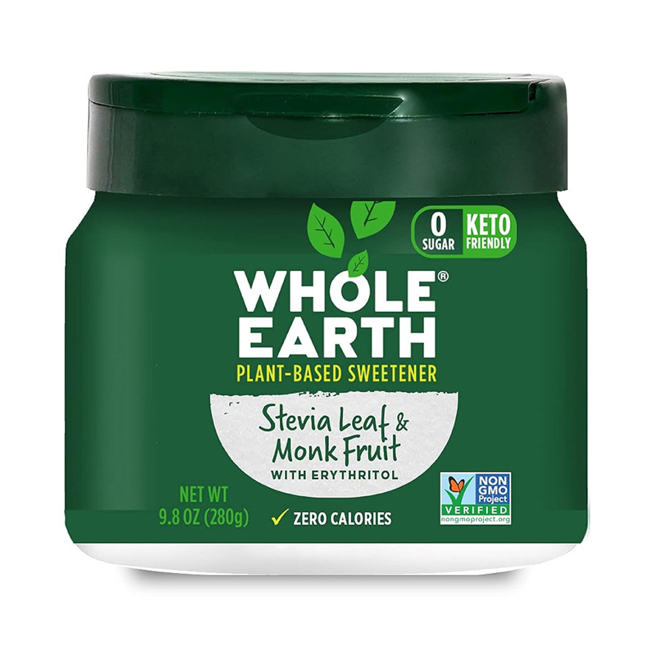 Whole Earth Stevia Leaf and Monk Fruit Plant Based Sweetener, 9.8 Oz