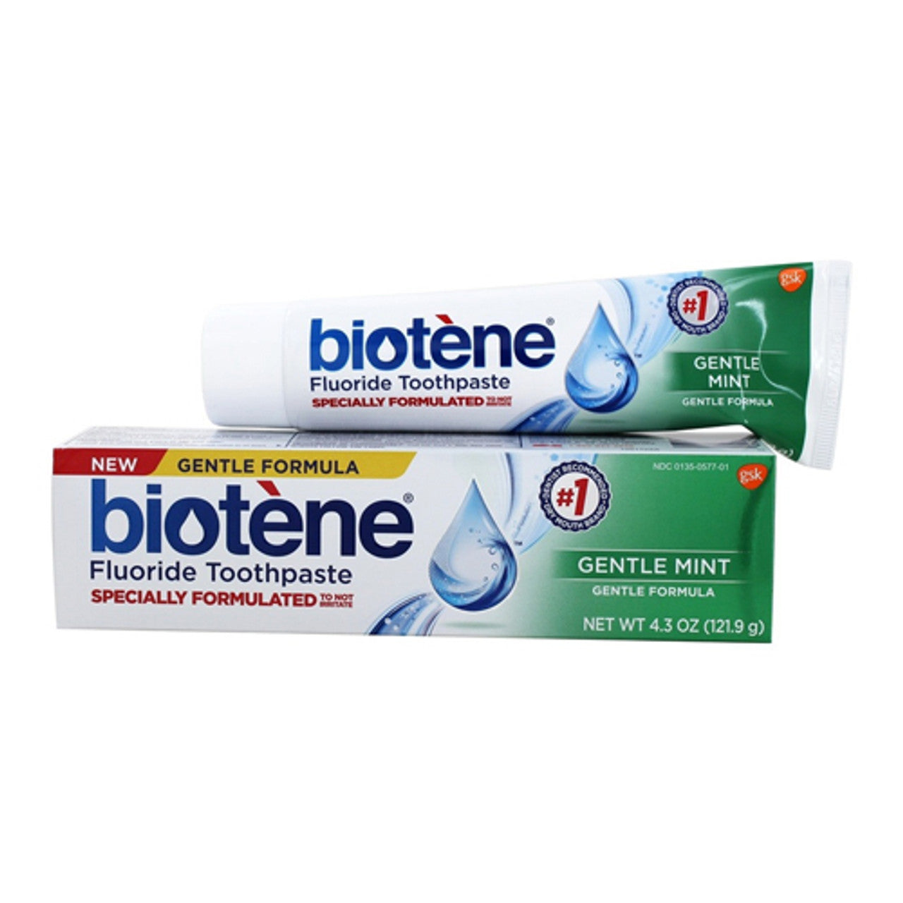 Biotene Gentle Formula Fluoride Toothpaste, Gentle Mint, 4.3 Oz