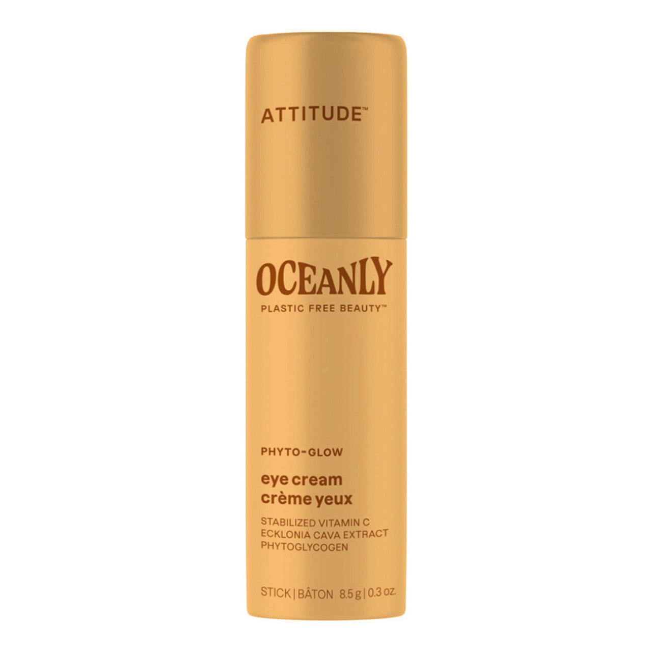 Attitude Oceanly Eye Cream Bar, Phyto Glow Unscented, 0.3 0z