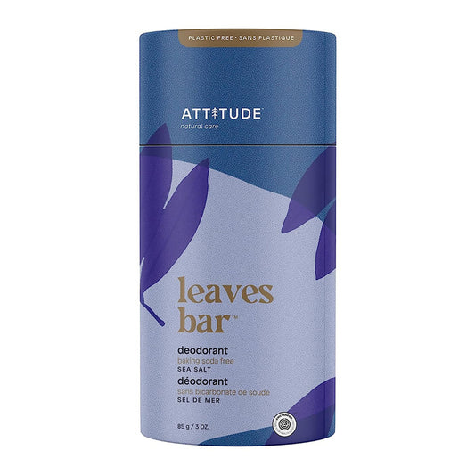 Attitude Leaves Bar Deodorant Sea Salt, 3 Oz