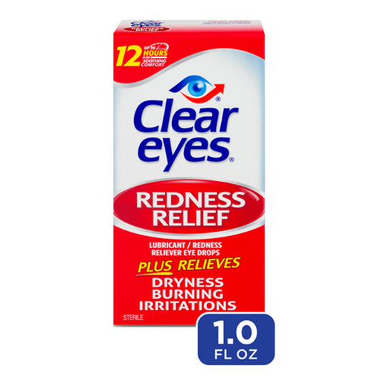 Clear Eyes Redness Relief Eye Drops, Soothes & Moisturizes, 1 Oz