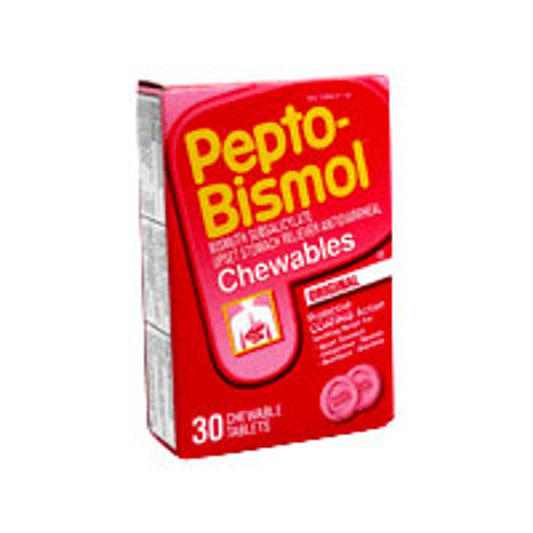 Pepto-Bismol Tablets Relieves Heartburn - 30 Each
