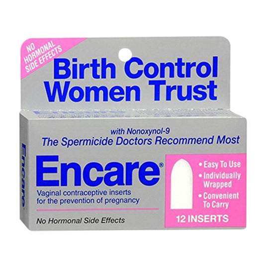 Encare Spermicidal Contraceptive Inserts - 12 Ea