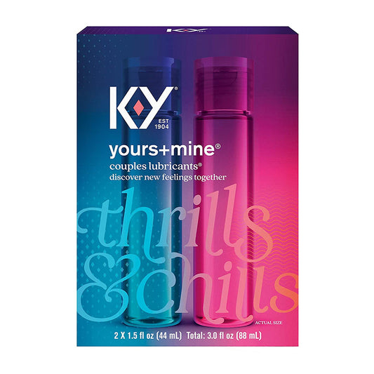 K-Y Yours+Mine Couples Sensation Lubricants - 3 Oz