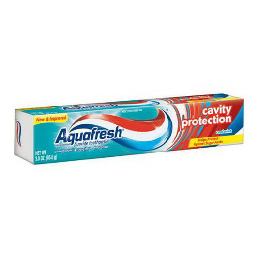 Aquafresh Cavity Protection Fluoride Toothpaste, Cool Mint - 3 Oz