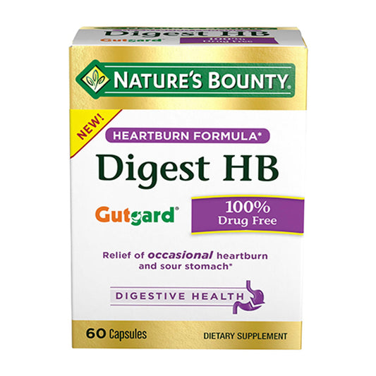 Natures Bounty Digest Heart Burn Formula, Digestive Health Capsules, 60 Ea