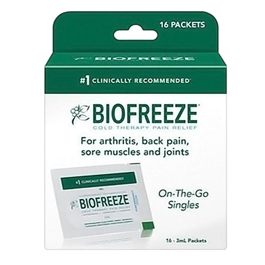 Biofreeze Cold Therapy Pain Relief Gel On The Go Singles, 16 Ea