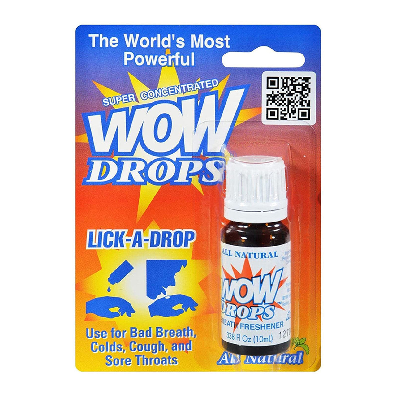 Wow Lick A Drops Breath Freshener, Peppermint, 0.32 Oz