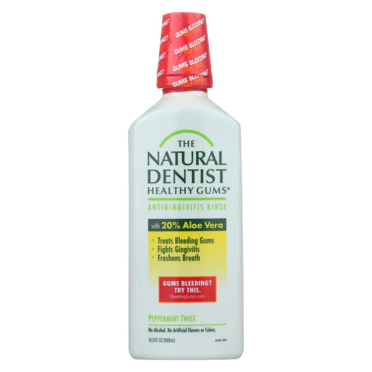 Natural Dentist Healthy Gums Daily Oral Rinse, Natural Peppermint Twist Flavor, 16 Oz