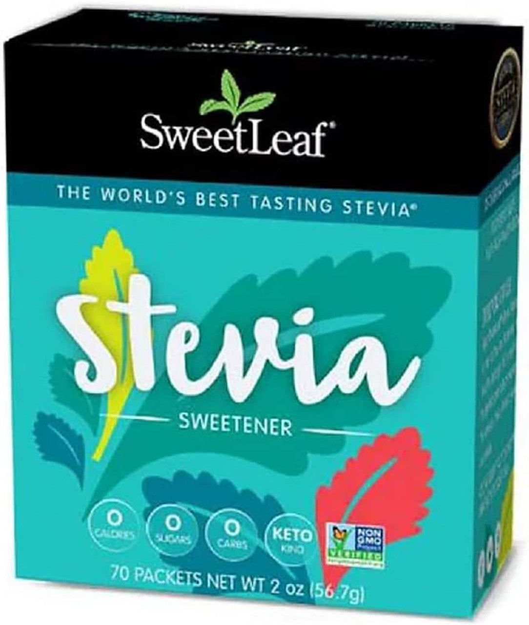 Wisdom Naturals Sweetleaf Stevia Sweetener Packets, 1 Gram, 70 Ea