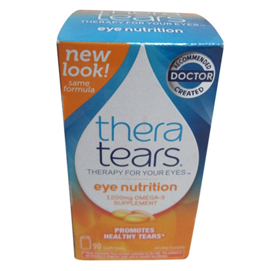Thera Tears Eye Nutrition Omega-3 Supplement With Vitamins amin E, Capsules - 90 Ea