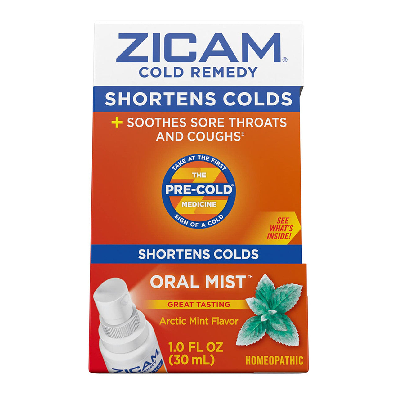 Zicam Cold Remedy Pre Cold Medicine Oral Mist, Arctic Mint, 1 Oz