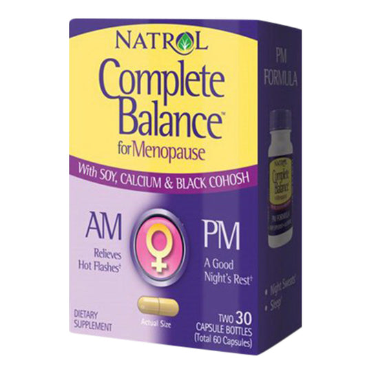 Natrol Complete Balance For Menopause AM and PM Dietary Supplement Capsules, 60 Ea