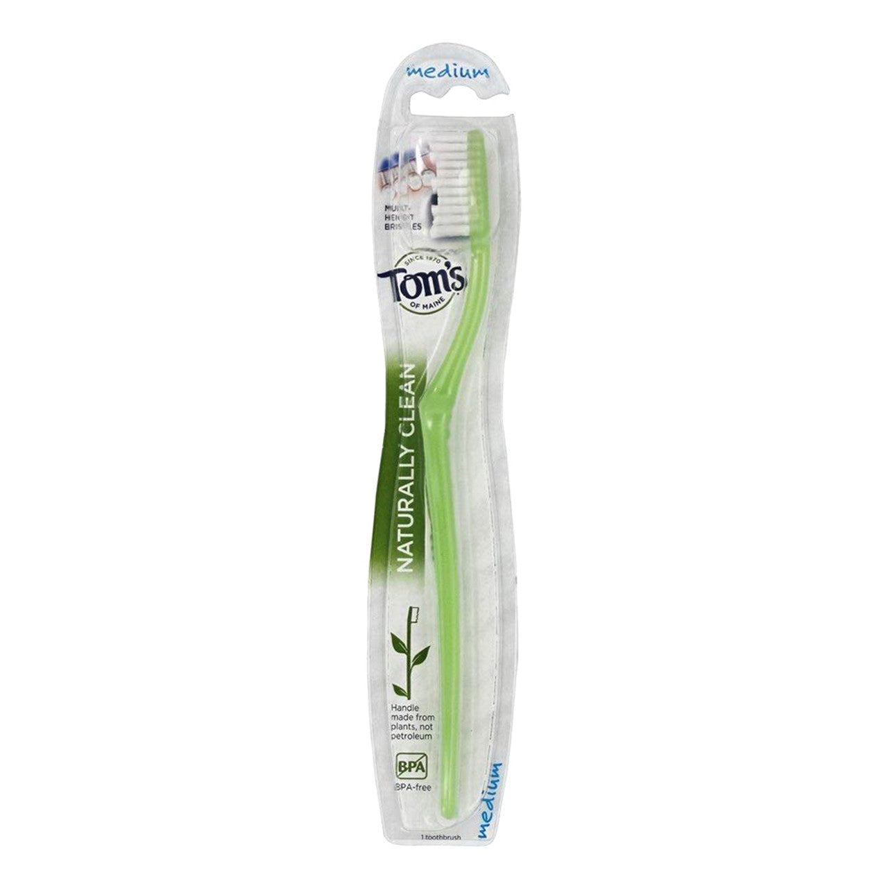 Toms Of Maine Naturally Clean Toothbrush Medium, 1 Ea