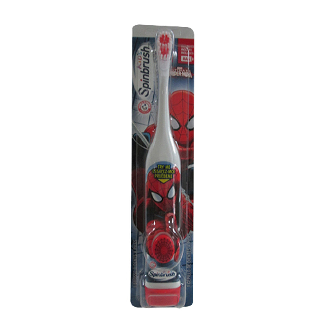 Arm & Hammer Spinbrush For Kids Battery Powered Toothbrush, Spiderman - 1 Ea