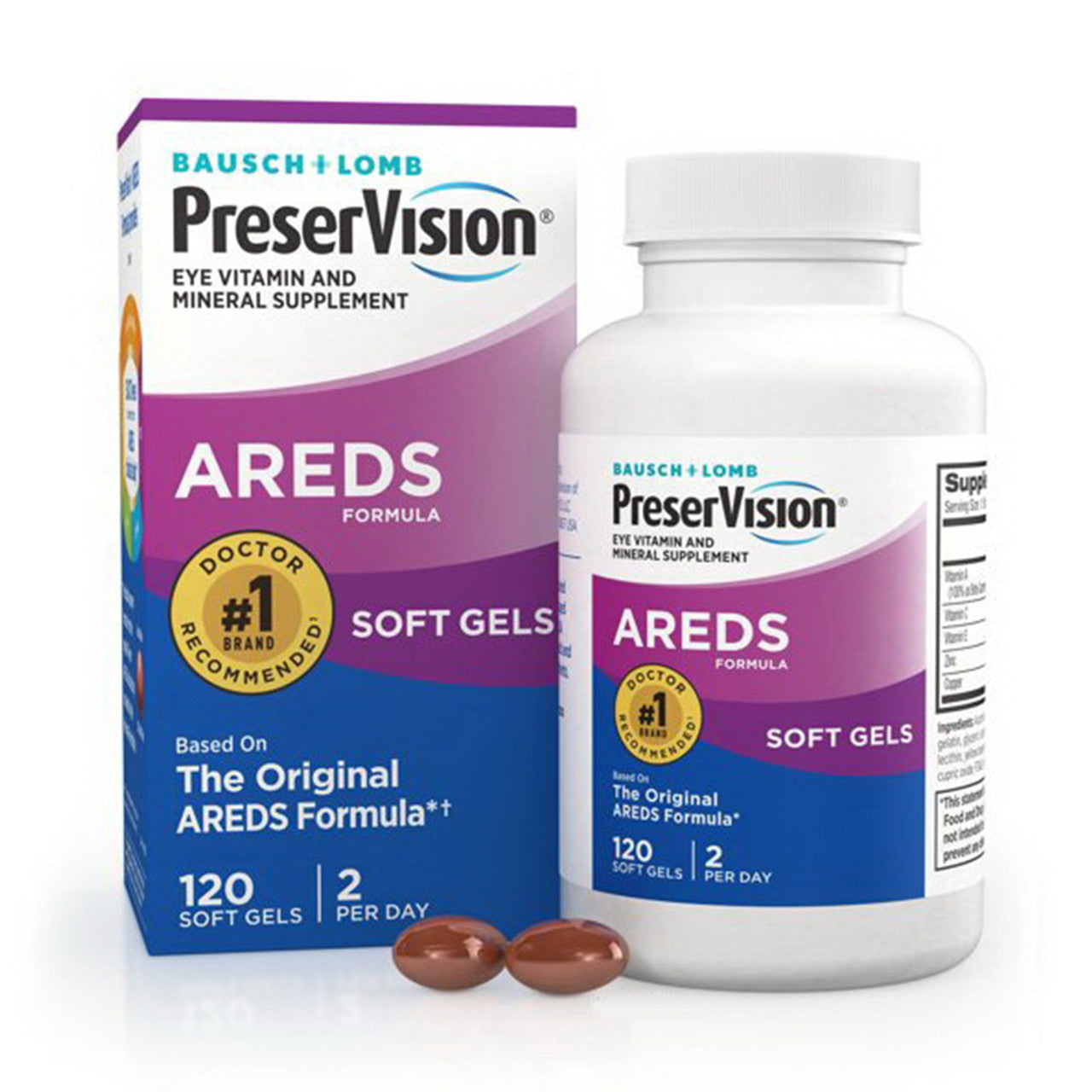 Bausch And Lomb Preservision Eye Vitamins amin And Mineral Supplement Softgels - 120 Ea