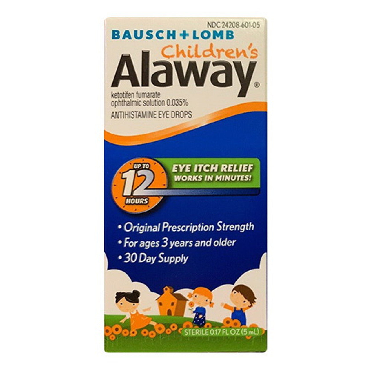 Bausch + Lomb Alaway Childrens Antihistamine Eye Drops, 0.17 Oz