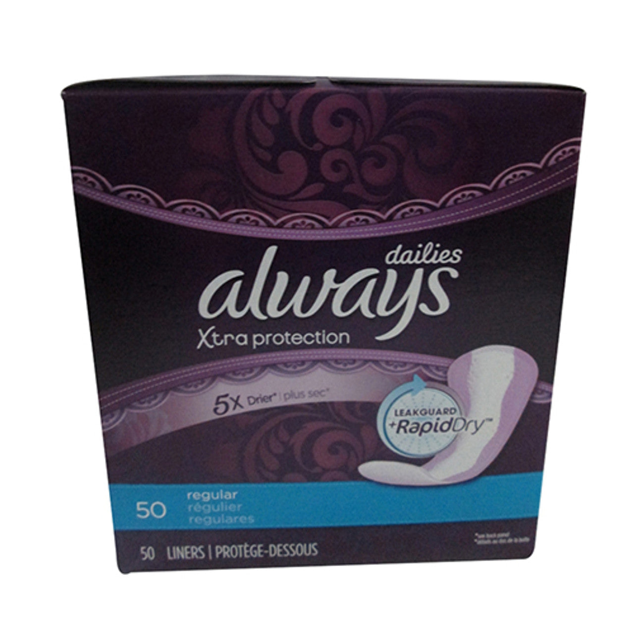 Always Dri-Liners Regular Pantiliners, Unscented - 50 Pads