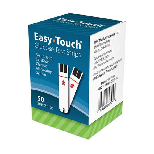 Easy Touch Glucose Test Strips, 50 Ea