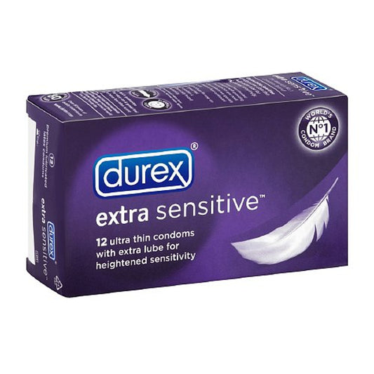 Durex Extra Sensitive Lubricated Condoms - 12 Ea