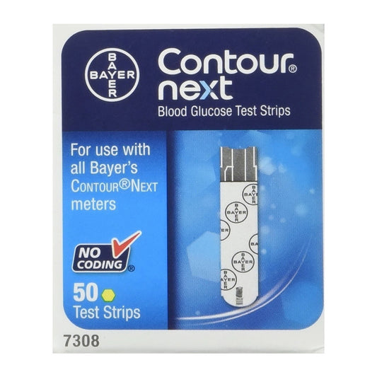 Contour Next No Coding Blood Glucose Test Strips, 50 Ea