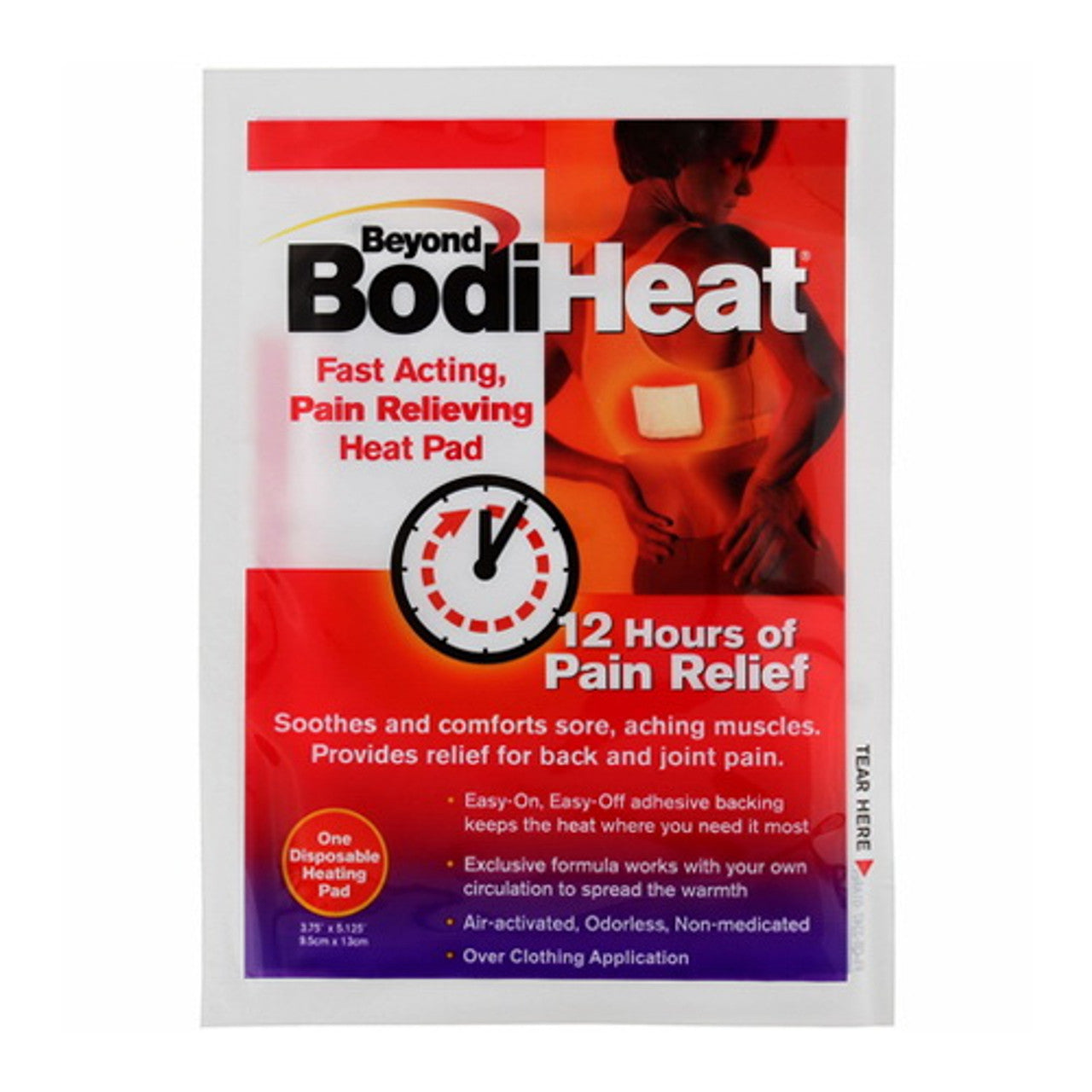 Beyond Bodiheat 12hr Pain Relief Disposable Adhesive Heating Pad, 1 Ea