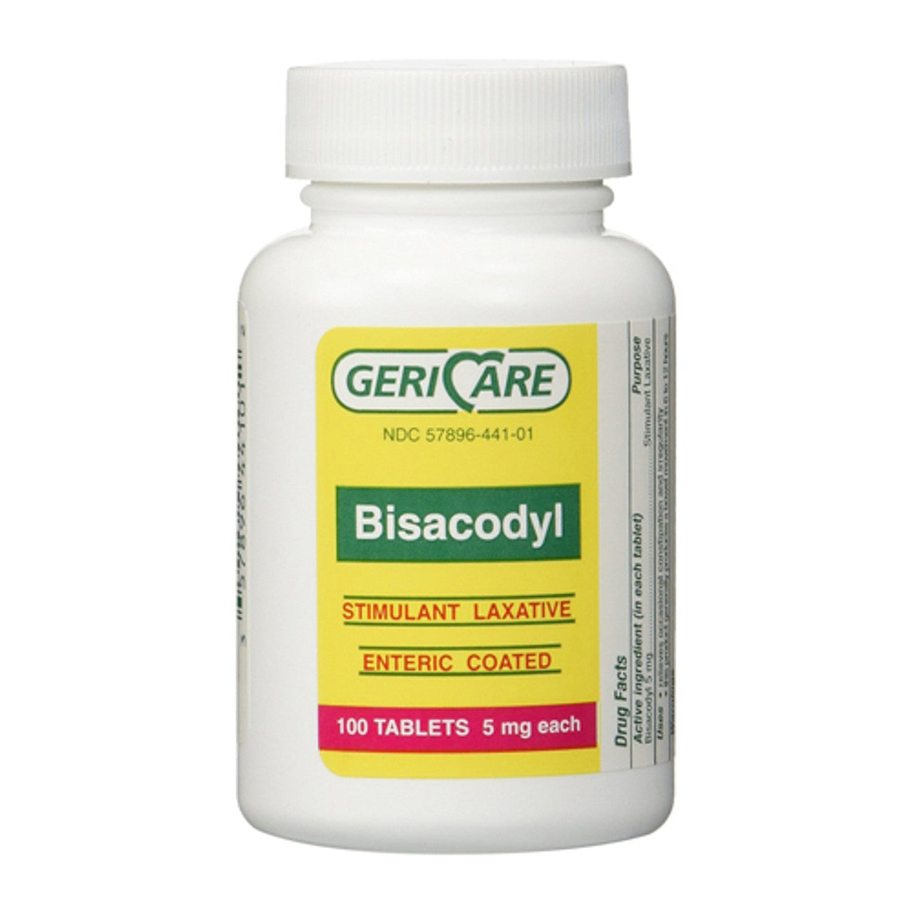 Bisacodyl Stimulant Laxative 5 Mg Enteric Coated Tablets, 100 Ea