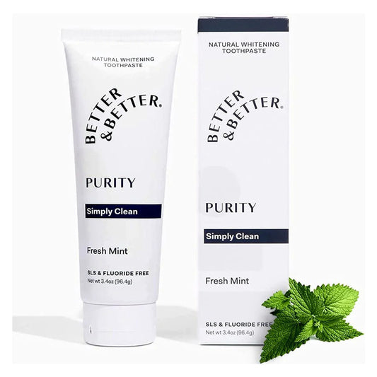 Better and Better Purity Natural Whitening Toothpaste, Fresh Mint, 3.4 Oz