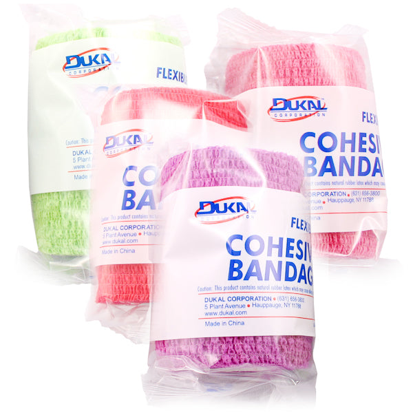 DUKAL BANDAGE COHESIVE ASSORTNS 3"