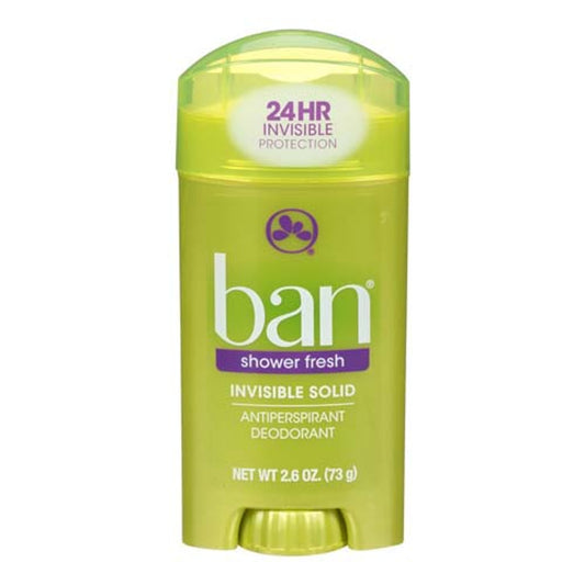 Ban Invisible Solid Anti-Perspirant Deodorant, Shower Fresh - 2.6 Oz