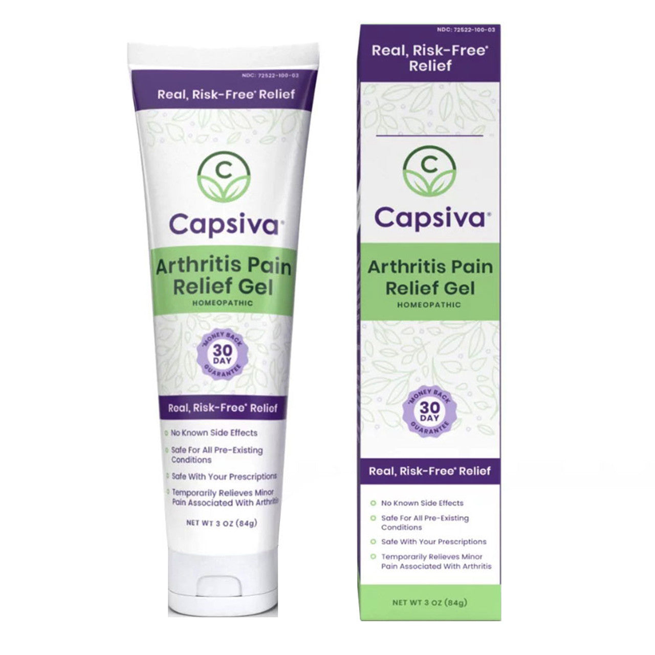 Capsiva Homeopathic Arthritis Pain Relieving Gel, 3 Oz