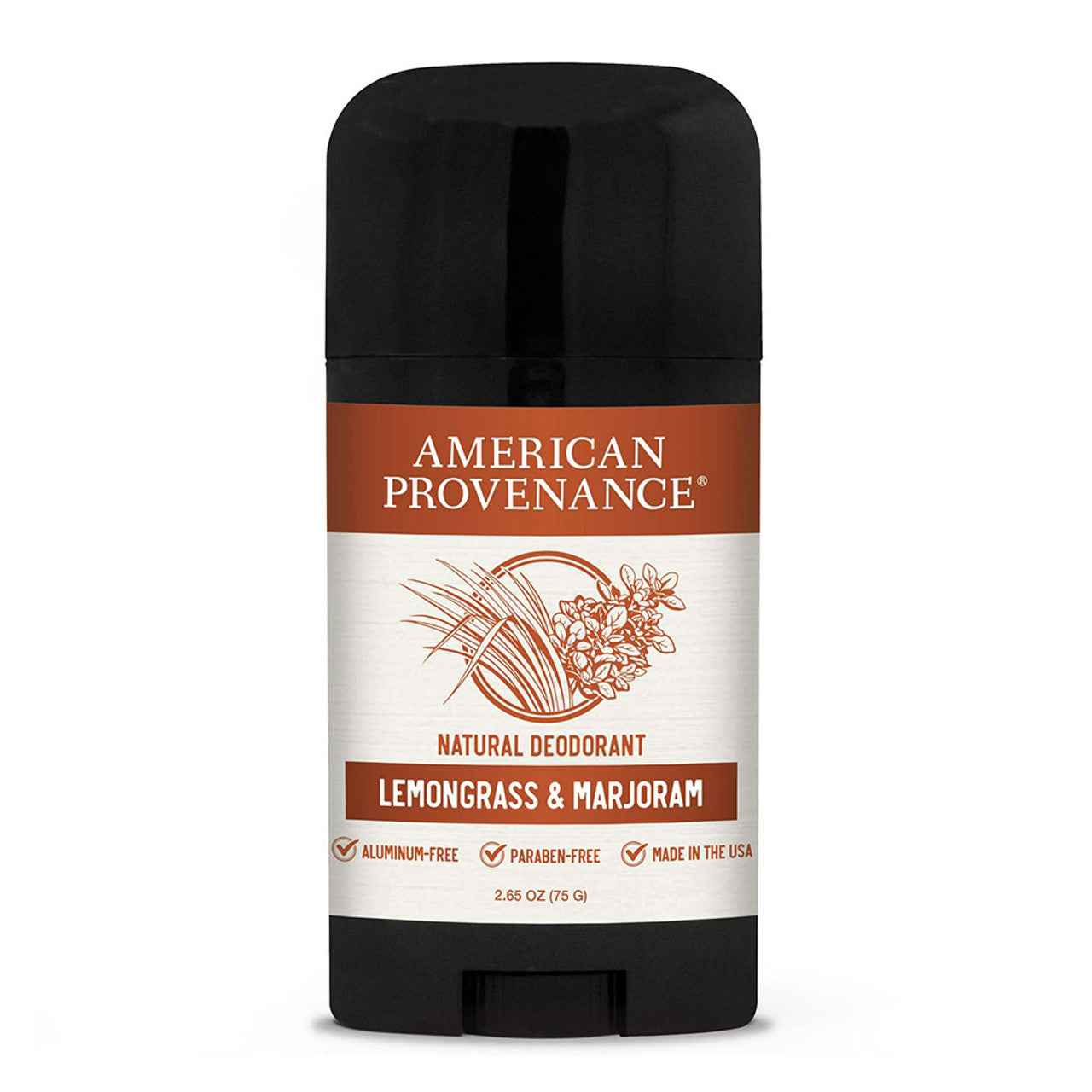 American Provenance Lemongrass and Marjoram Natural Deodorant, 2.65 Oz